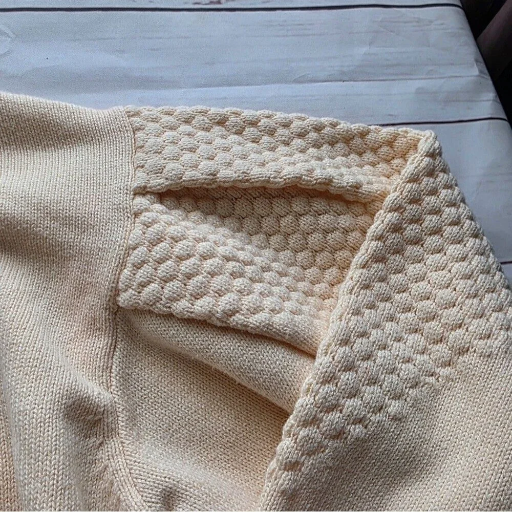 LPA Dre Crop Sweater Puff Sleeve Mock Neck M